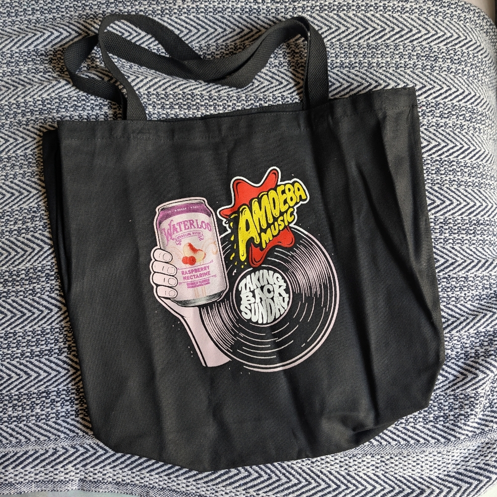 Amoeba Music // Taking Back Sunday // Waterloo Water Black Tote Bag